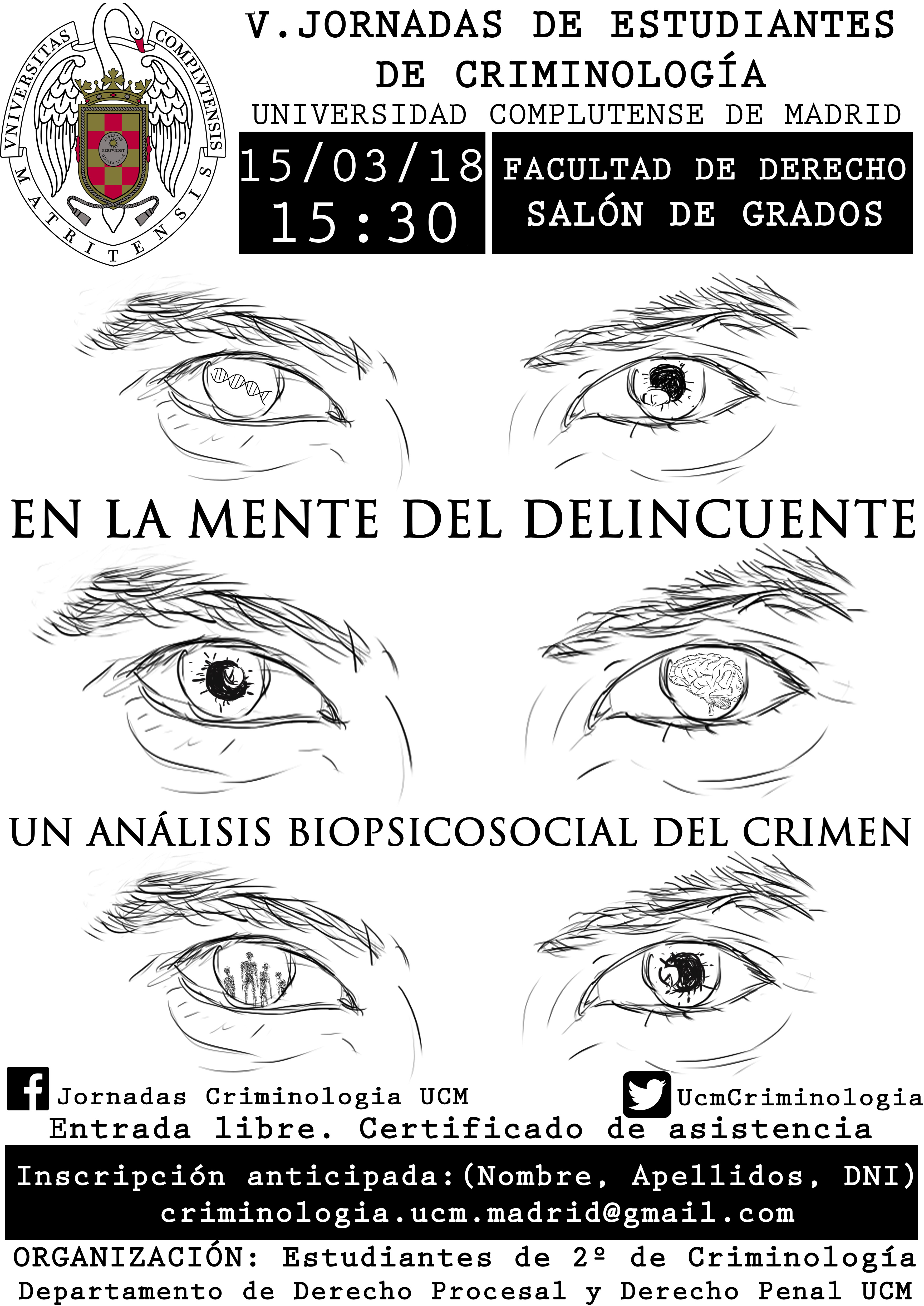 V JORNADAS DE CRIMINOLOGÍA: EN LA MENTE DEL DELINCUENTE